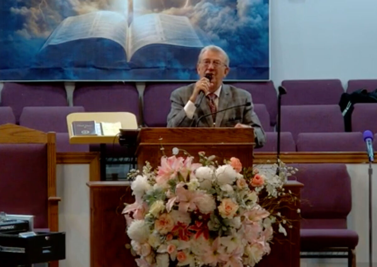 Danny Funderburk singing.