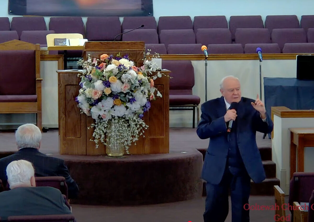 Charles Pittman preaching.