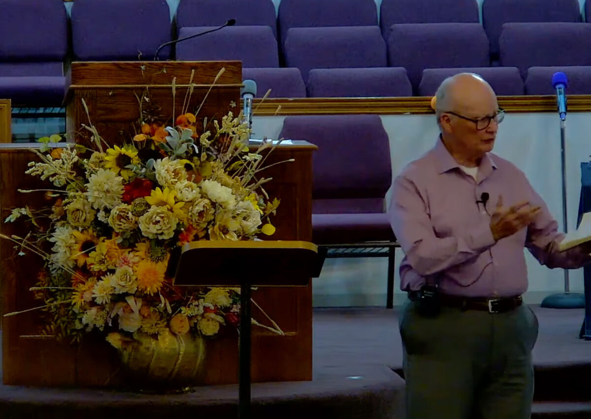 Dan Palmer preaching.