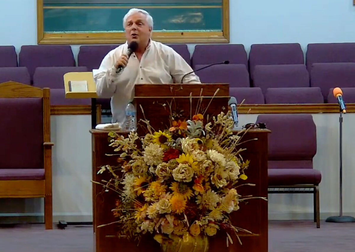 Willard Griffin preaching