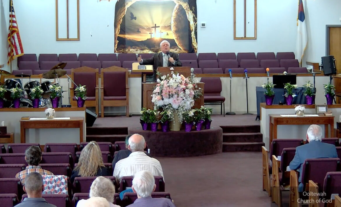 Willard Griffin preaching.