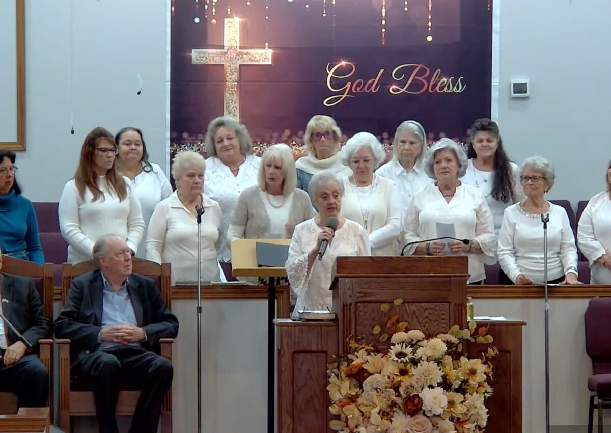 Ladies singing.