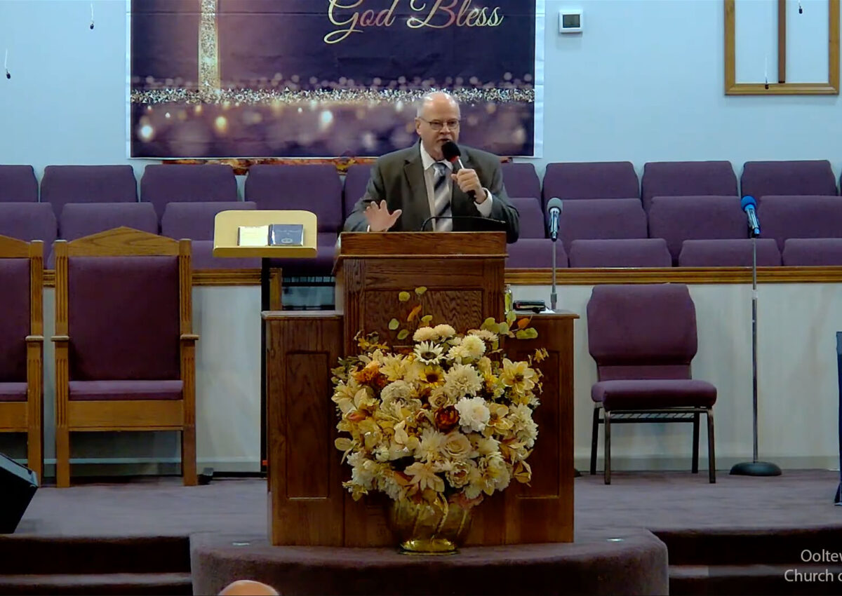 Darrell Turner preaching.
